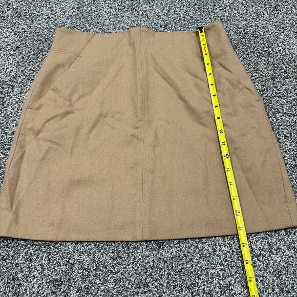 New without tags, LOFT Wool Mini Tan Zip Skirt, Size 4 - Picture 9 of 10
